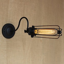 Art Minimalist Matte Black American Country Living Room Lamp Bedroom Balcony Wall Lamp Bedside Lamp