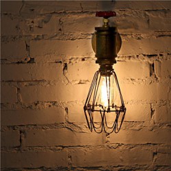 Vintage Industrial Water Pipe Wall Lamps Loft 40W Edison Light for Bar Restaurant Wall Fixtures Lighting- FJ-DB2S-045B0