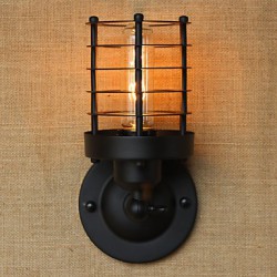 40W 110-240V Retro Simple Elegant Black Bedside Aisle Stairs Balcony Decorative Wall Sconce