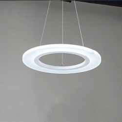 LED Pendant Light Round Ceiling Chandelier Milky Acrylic Ceiling Lamps with Single Ring D50CM Ac 100 to 240v