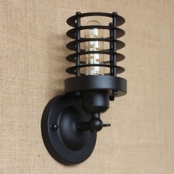 40W 110-240V Retro Simple Elegant Black Bedside Aisle Stairs Balcony Decorative Wall Sconce