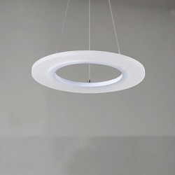 LED Pendant Light Round Ceiling Chandelier Milky Acrylic Ceiling Lamps with Single Ring D50CM Ac 100 to 240v