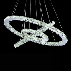 LED Crystal Pendant Light Modern Chandelier Lighting Lamps Cool White Round Ceiling Lights Fixtures