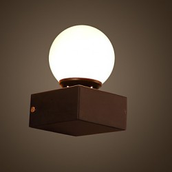 E27 26*16CM 5-10㎡ Ball Loft Creative Wall Lamp, Wrought Iron Wall Lamp, Restoring Ancient Ways Led Lights