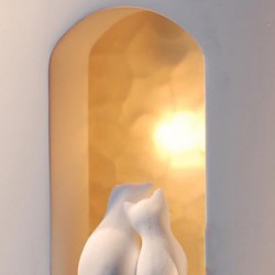 E14 220V 18*31.5CM 5-15㎡ Fashion Warm Led Children Room Hanging Light Creative Kitty Plaster Wall Lamp Led Lights