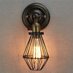 Vintage Style Industrial Opening and Closing Light Wall Sconce Cage Lamp Loft Restoring Ancient Ways Wall Lamp