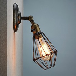 Vintage Style Industrial Opening and Closing Light Wall Sconce Cage Lamp Loft Restoring Ancient Ways Wall Lamp