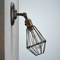 Vintage Style Industrial Opening and Closing Light Wall Sconce Cage Lamp Loft Restoring Ancient Ways Wall Lamp