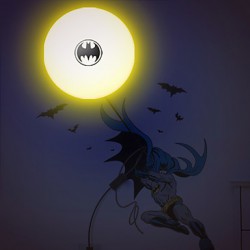 28*7*28CM Creative Fashion Batman Wallpaper Diy Wall Stick Small Night Lamp Wall Lamp Led Lights