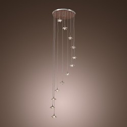 Max 10W Modern/Contemporary Crystal / Mini Style / Bulb Included Chrome Metal Pendant Lights Living Room / Bedroom / Dining Room