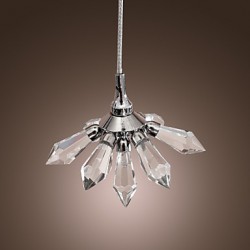 Max 10W Modern/Contemporary Crystal / Mini Style / Bulb Included Chrome Metal Pendant Lights Living Room / Bedroom / Dining Room