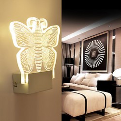 Acrylic Wall Lamp PVC Lamp Light LED / Bulb Included Modern/Contemporary Metal 220V 5㎡-10㎡ L18.5*H18.5*W5CM