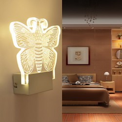 Acrylic Wall Lamp PVC Lamp Light LED / Bulb Included Modern/Contemporary Metal 220V 5㎡-10㎡ L18.5*H18.5*W5CM