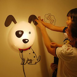 25W 220V High Temperature Resistant Plastic And 10 C Can Remove Wall Stickers Creative 3D Wall Paper Wall Lamp 28*28*7CM