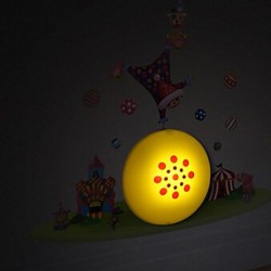 0.6W 220V Clown High Temperature Resistant Plastic LED Light And 10 C Can Remove Creative 3D Wall Paper Wall Lamp