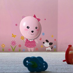 0.6W 220V Wall stickers bear light-activated intelligent electric induction led smetope adornment wall lamp 35*21.5CM