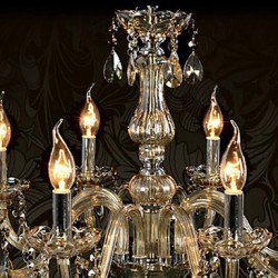 110V OR 220V 10Lights Luxury Crystal Chandelier/Cognac Color/K9 Crystal Chandeliers Living Room / Bedroom