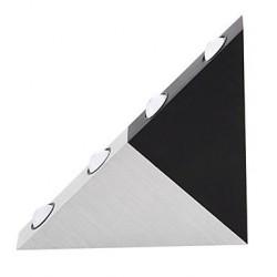 4W Modern Led Wall Light with Black and Silver Color Chic Triangle Style Design