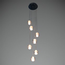 Modern Pendant Lights Pendant Lamp G4 Retroifit 7 Lights Chrome Plating Crystal for Dining Room Stairs Light