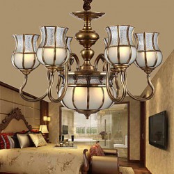 Chandeliers LED / Bulb Included Traditional/Classic / Rustic/Lodge Living Room / Bedroom Metal
