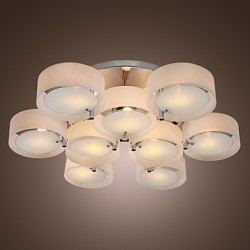 Max 60W Modern/Contemporary Chrome Metal Chandeliers / Flush Mount Living Room / Bedroom / Study Room/Office