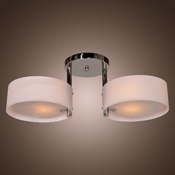 Max 60W Modern/Contemporary Chrome Metal Chandeliers / Flush Mount Living Room / Bedroom / Dining Room / Entry