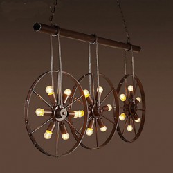 Iron wheel Retro Cafe Bar Chandelier Chandelier Clothing Store