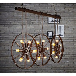 Iron wheel Retro Cafe Bar Chandelier Chandelier Clothing Store