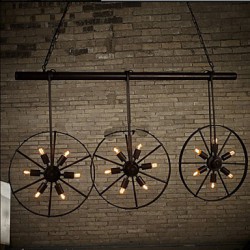 Iron wheel Retro Cafe Bar Chandelier Chandelier Clothing Store