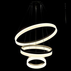 Round LED Pendant Lights Modern Acrylic Lamps Lighting Luxurious Three Rings Ceiling Lights Fixtures