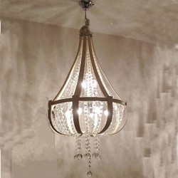 Post Modern Luxury Leather Crystal Creative Lron Chandelier