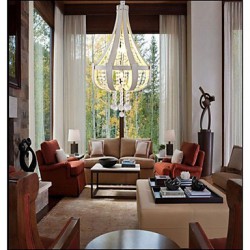 Post Modern Luxury Leather Crystal Creative Lron Chandelier