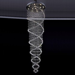 LED Ceiling Crystal Pendant Light Lighting Lamps 13 Lights Modern Silver Canpoy Transparent K9 Crystal Fixtures