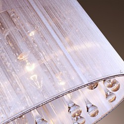 Max 40W Modern/Contemporary / Drum Crystal / Bulb Included Electroplated Metal Pendant Lights Living Room / Bedroom / Dining Room