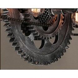 Iron Pipe Chandelier Industrial Wind gear Hanging Lamp