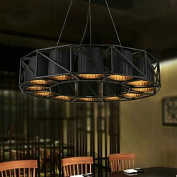 40W Vintage / Country LED Painting Metal Pendant Lights Dining Room / Study Room/Office / Game Room / Hallway / Garage