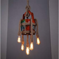 American Country Hemp Clothing Store Coffee Pavilion Restaurant Chandelier Chandelier Retro Pattern Of Patented Products