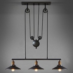 LED Pendant Lights Vintage 3 Lights ST64 Bulbs Included Up and Down system for Living Room / Bedroom