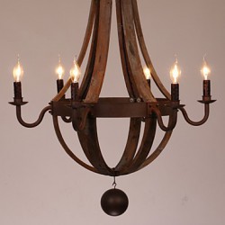 Chandelier/6 lights/Vintage/Retro/Country Living/Dining/Kitchen/Study/Office/Entry/Hallway/Garage Metal