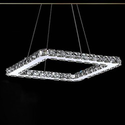 10W Modern/Contemporary Crystal / LED / Bulb Included Electroplated Metal Chandeliers Bedroom