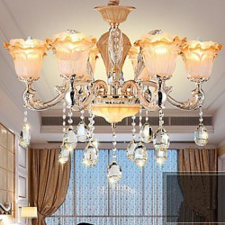 European Style Retro Crystal Pendant lamp American Village living Room lamp