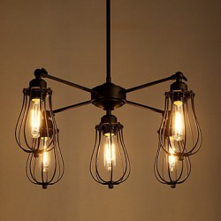 Pendant Lights Traditional/Classic / Rustic/Lodge / Retro Bedroom / Study Room/Office Metal 5 Lights
