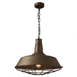 Retro Pendant Lamp 1 Light Old Metal Materila Shade For Coffee Shop And Dinning Room