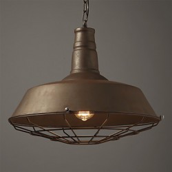 Retro Pendant Lamp 1 Light Old Metal Materila Shade For Coffee Shop And Dinning Room