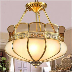 The New Classical Copper Semi Ceiling lamp Copper Aisle Porch