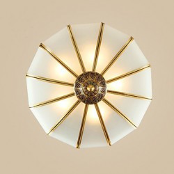 The New Classical Copper Semi Ceiling lamp Copper Aisle Porch