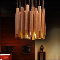 Hotel Engineering Wood Art Personality Line Room Chandelier