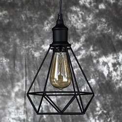 Amercian Bedroom Small Steel Birdcage Pendant Vintage Retro DIY Drop Light Industrial Lighting Fixture for Home Decorate