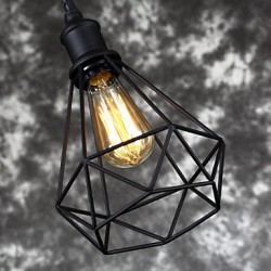 Amercian Bedroom Small Steel Birdcage Pendant Vintage Retro DIY Drop Light Industrial Lighting Fixture for Home Decorate