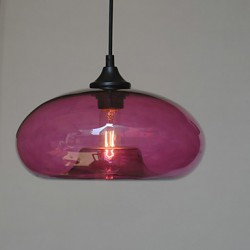 Modern Characteristic Pendant, 1 Light With Transparent Shade